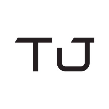 tj ilk harf vektör logo simgesi