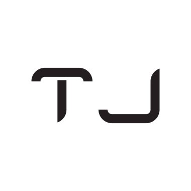 tj ilk harf vektör logo simgesi