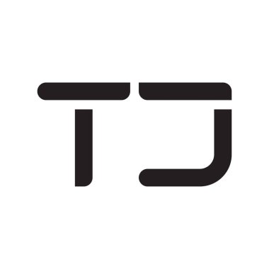 tj ilk harf vektör logo simgesi