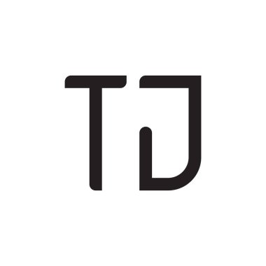 tj ilk harf vektör logo simgesi