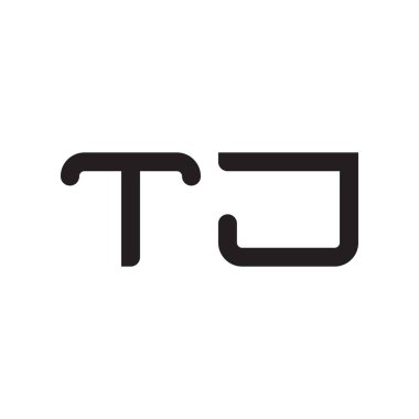 tj ilk harf vektör logo simgesi