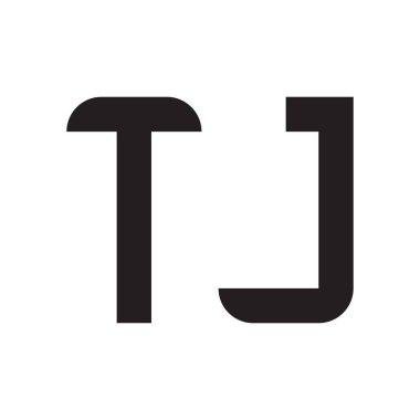 tj ilk harf vektör logo simgesi