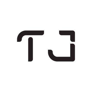 tj ilk harf vektör logo simgesi