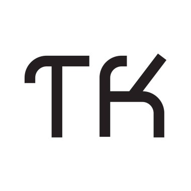 tk ilk harf vektör logo simgesi