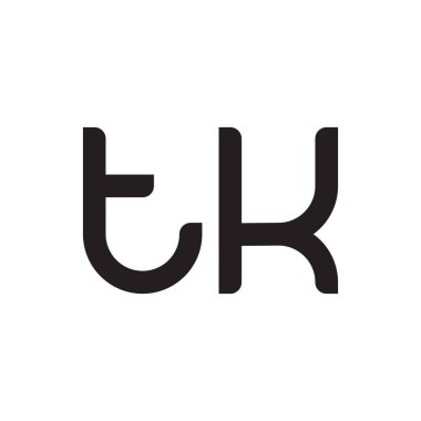tk ilk harf vektör logo simgesi