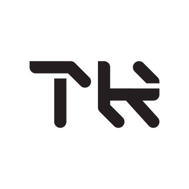 tk ilk harf vektör logo simgesi