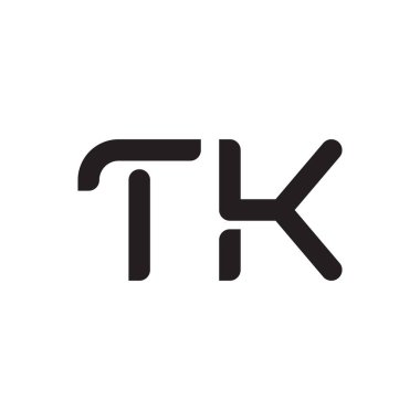 tk ilk harf vektör logo simgesi
