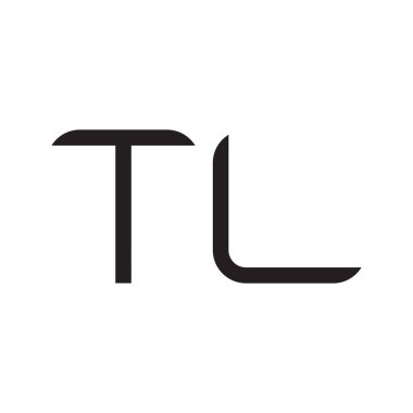 tl ilk harf vektör logo simgesi