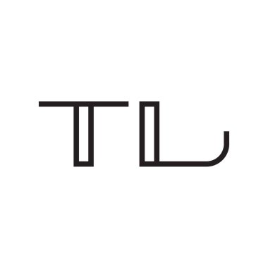 tl ilk harf vektör logo simgesi