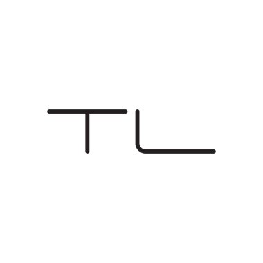 tl ilk harf vektör logo simgesi