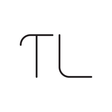 tl ilk harf vektör logo simgesi