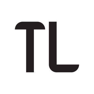 tl ilk harf vektör logo simgesi