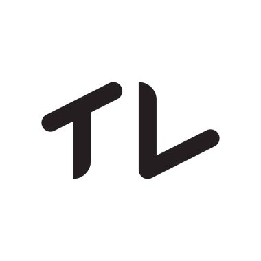 tl ilk harf vektör logo simgesi