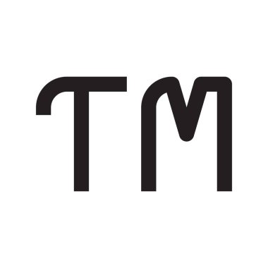 tm ilk harf vektör logo simgesi