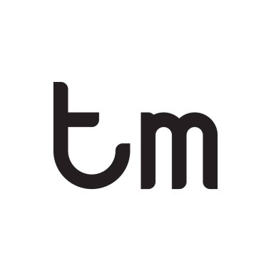 tm ilk harf vektör logo simgesi