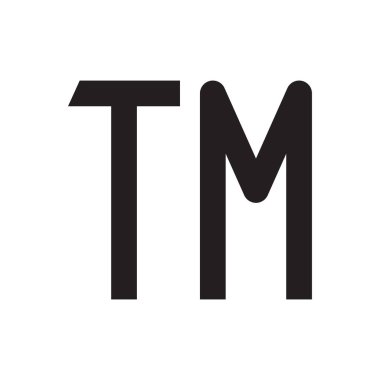 tm ilk harf vektör logo simgesi