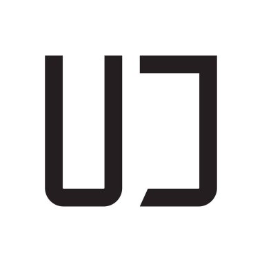 uj ilk harf vektör logo simgesi