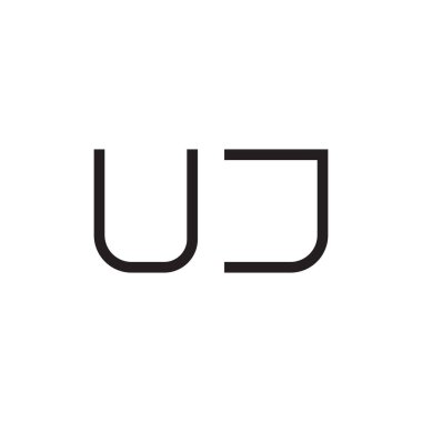 uj ilk harf vektör logo simgesi