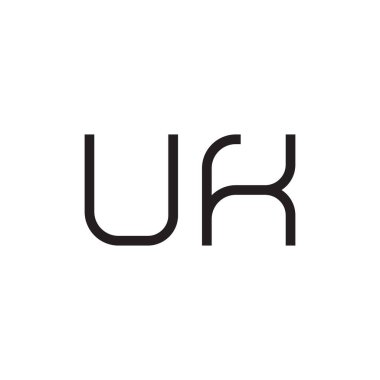 uk ilk harf vektör logo simgesi