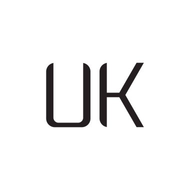 uk ilk harf vektör logo simgesi