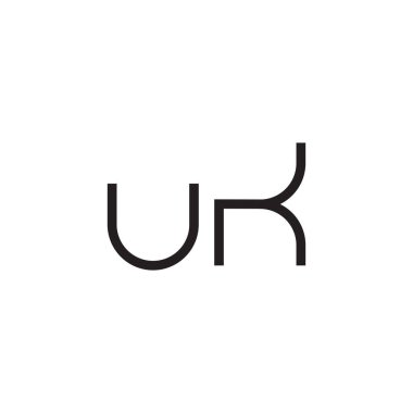 uk ilk harf vektör logo simgesi