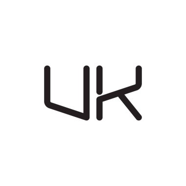 uk ilk harf vektör logo simgesi