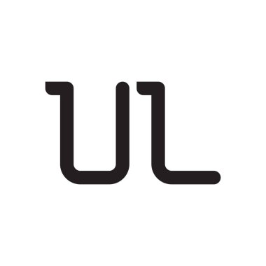 ul ilk harf vektör logo simgesi