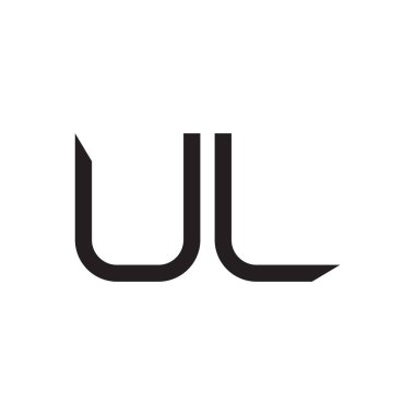 ul ilk harf vektör logo simgesi