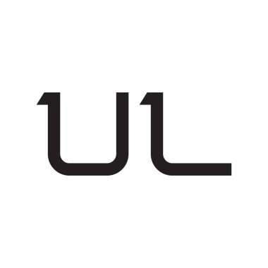 ul ilk harf vektör logo simgesi