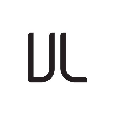 ul ilk harf vektör logo simgesi