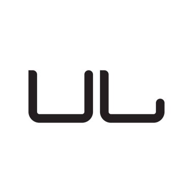 ul ilk harf vektör logo simgesi