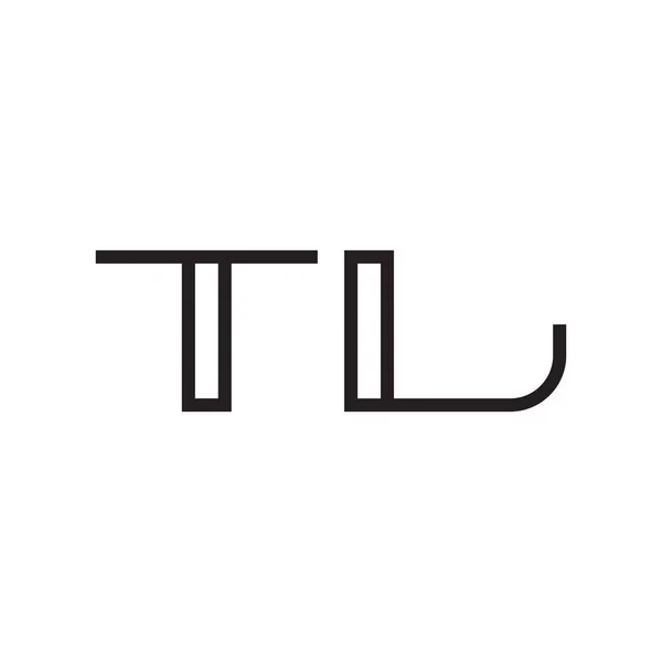 Tl初期文字ベクトルロゴアイコン — ストックベクタ