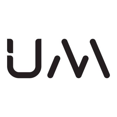 Um ilk harf vektör logo simgesi