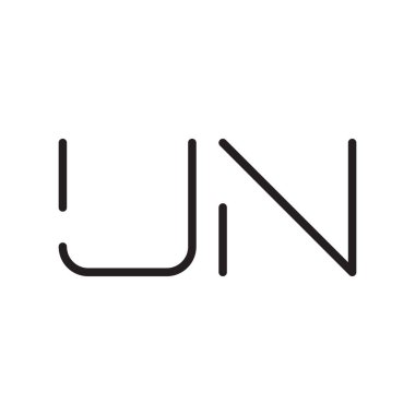 un ilk harf vektör logo simgesi