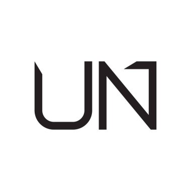 un ilk harf vektör logo simgesi