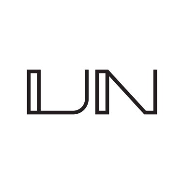 un ilk harf vektör logo simgesi