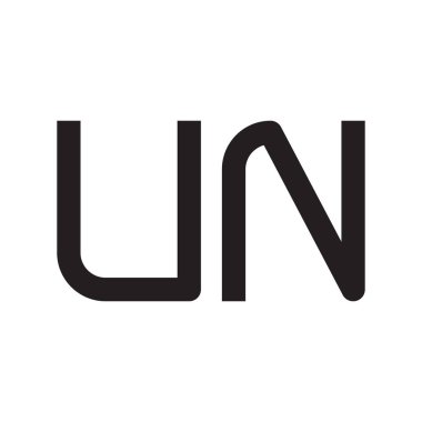 un ilk harf vektör logo simgesi