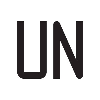 un ilk harf vektör logo simgesi