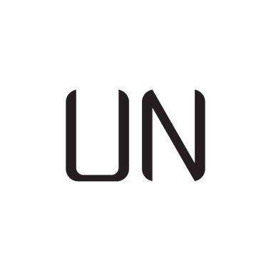 un ilk harf vektör logo simgesi