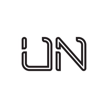 un ilk harf vektör logo simgesi