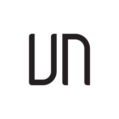 un ilk harf vektör logo simgesi