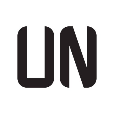 un ilk harf vektör logo simgesi