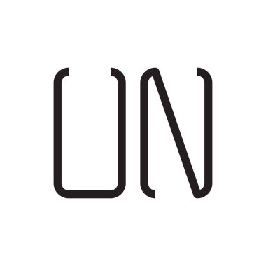 un ilk harf vektör logo simgesi