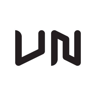 un ilk harf vektör logo simgesi