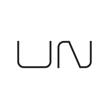 un ilk harf vektör logo simgesi