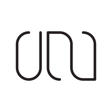 un ilk harf vektör logo simgesi