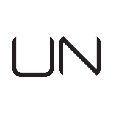 un ilk harf vektör logo simgesi