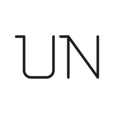 un ilk harf vektör logo simgesi