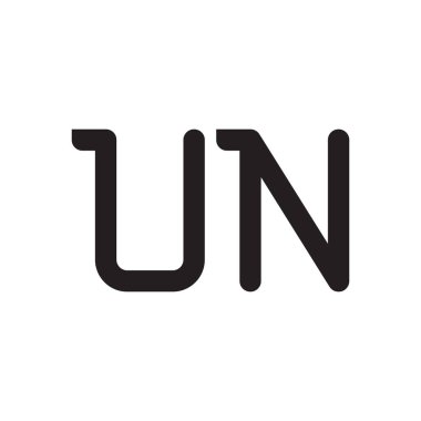 un ilk harf vektör logo simgesi