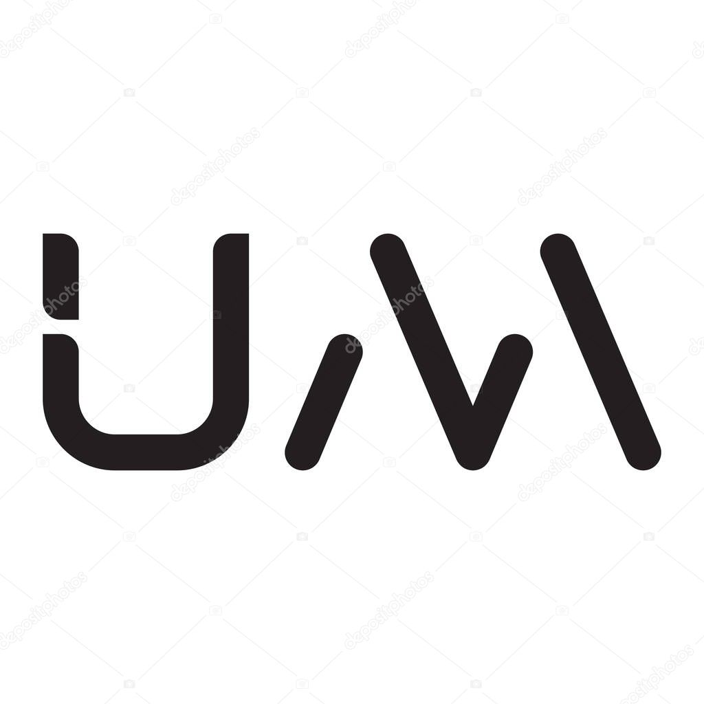 Um initial letter vector logo icon